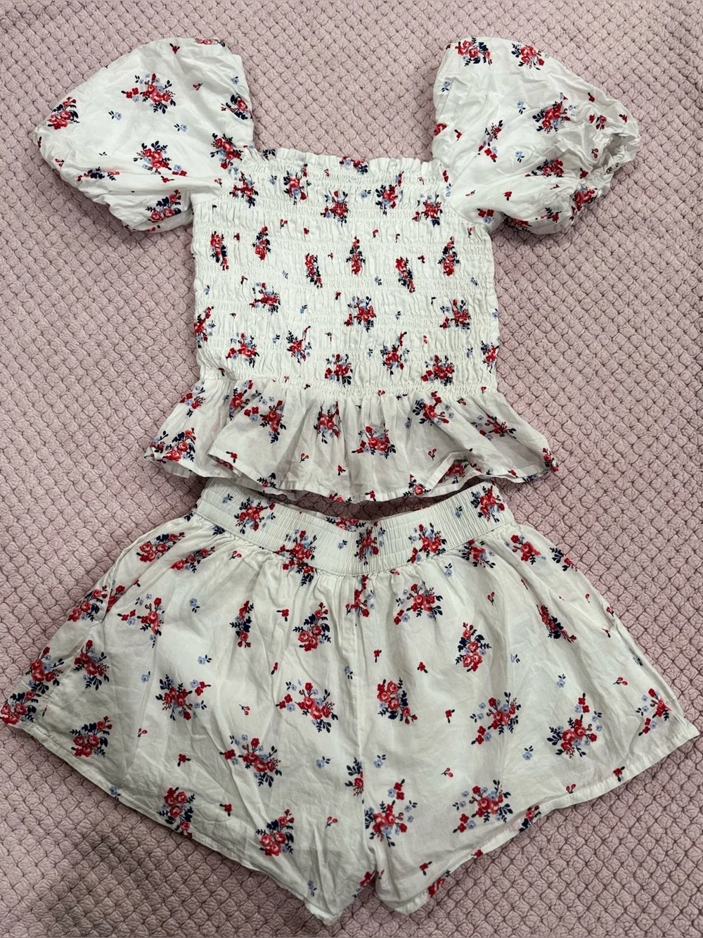 4/5, Janie and Jack Floral Matching Set – Blouse & Short